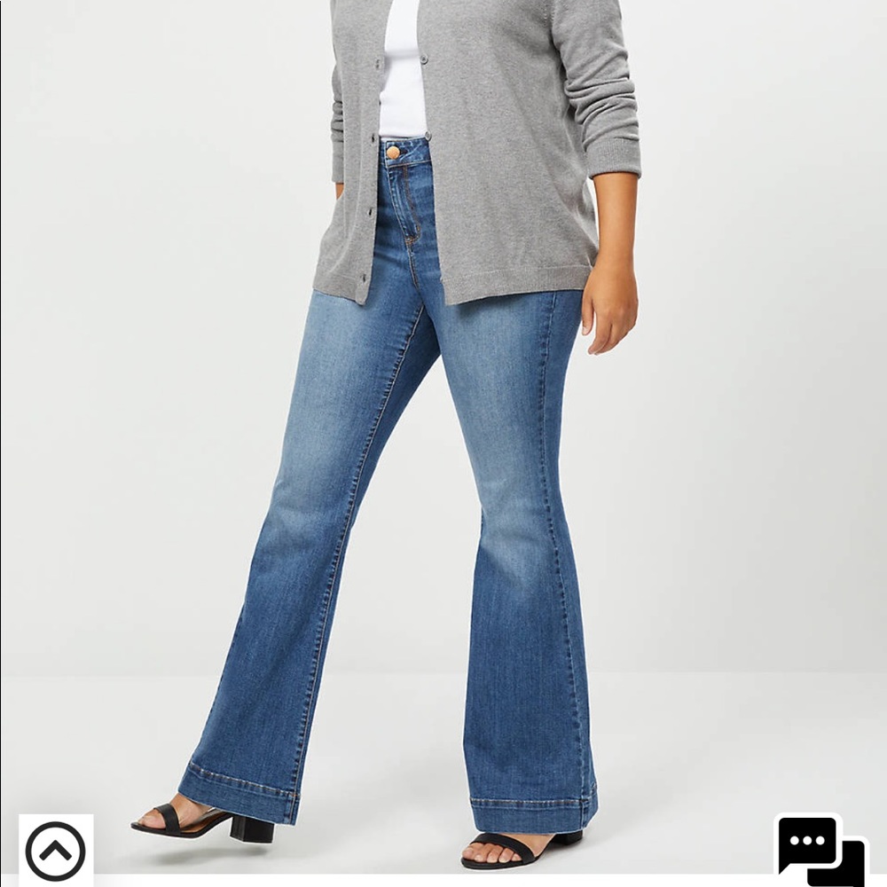 LB Signature Fit Mid Rise Flare Jeans 18